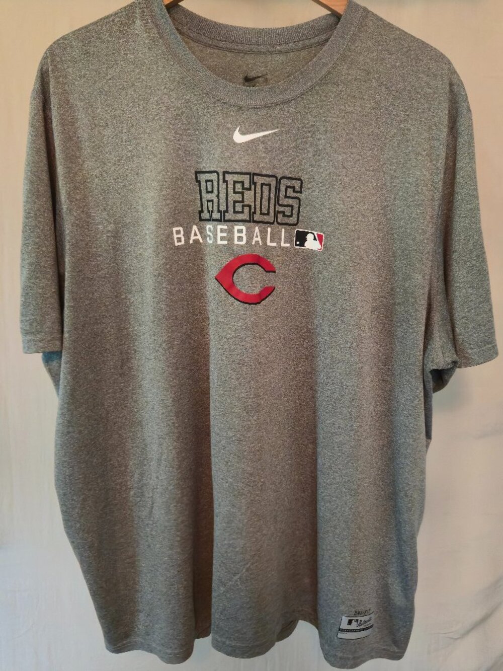 Nike Dri‑FIT Cincinnati Reds MLB Tee XXL Gray